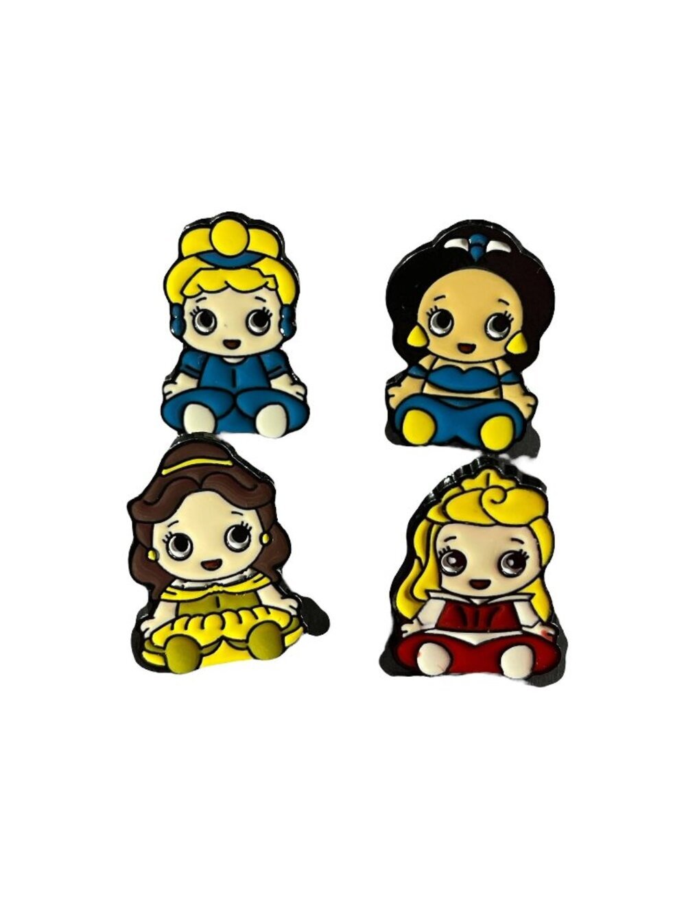 Princess Cinderella Belle Lapel Pin Jasmine Aurora Baby Brooch Badge Jewelry Pin